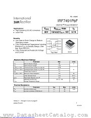 IRF7491TRPBF datasheet pdf International Rectifier