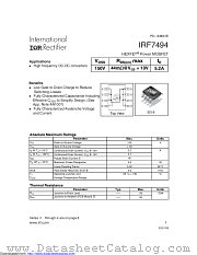 PB-IRF7494 datasheet pdf International Rectifier