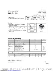 PB-IRF7495 datasheet pdf International Rectifier