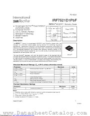 IRF7521D1PBF datasheet pdf International Rectifier