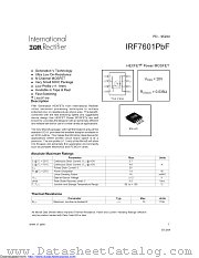 IRF7601PBF datasheet pdf International Rectifier