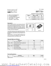 PB-IRF7701 datasheet pdf International Rectifier