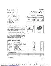 IRF7701GTRPBF datasheet pdf International Rectifier