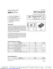IRF7703TRPBF datasheet pdf International Rectifier