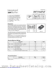 IRF7752PBF datasheet pdf International Rectifier