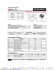 IRF7805TRPBF-1 datasheet pdf International Rectifier