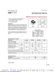 PB-IRF7807A datasheet pdf International Rectifier