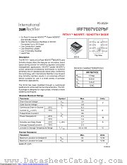 IRF7807VD2TRPBF datasheet pdf International Rectifier