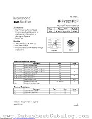 IRF7821TRPBF datasheet pdf International Rectifier