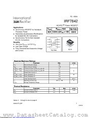 IRF7842TR datasheet pdf International Rectifier
