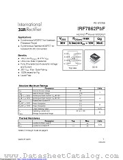 IRF7862 datasheet pdf International Rectifier