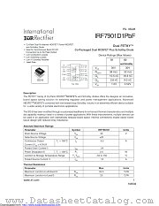 IRF7901D1TRPBF datasheet pdf International Rectifier