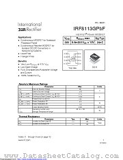 IRF8113G datasheet pdf International Rectifier