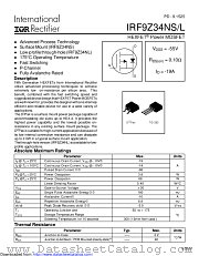 PB-IRF9Z34NS datasheet pdf International Rectifier