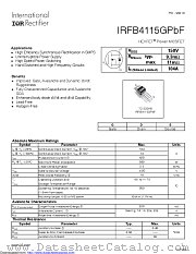 IRFB4115G datasheet pdf International Rectifier