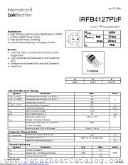IRFB4127PBF datasheet pdf International Rectifier