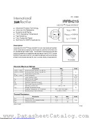 PB-IRFB4215 datasheet pdf International Rectifier