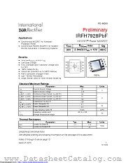 IRFH7928 datasheet pdf International Rectifier