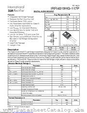 IRFI4019HG-117P datasheet pdf International Rectifier