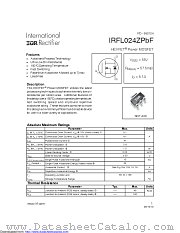 IRFL024ZTRPBF datasheet pdf International Rectifier