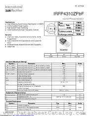 IRFP4310ZPBF datasheet pdf International Rectifier