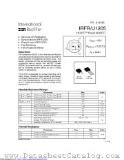 PB-IRFR1205 datasheet pdf International Rectifier