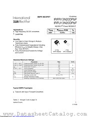 IRFU13N20DPBF datasheet pdf International Rectifier