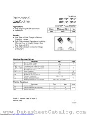 IRFU3518PBF datasheet pdf International Rectifier