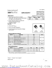 PB-IRFR3704 datasheet pdf International Rectifier