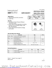 IRFU3911PBF datasheet pdf International Rectifier