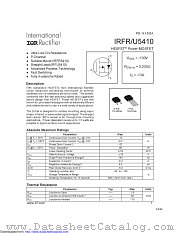 PB-IRFR5410 datasheet pdf International Rectifier