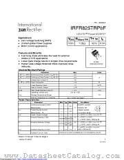 IRFR825PBF datasheet pdf International Rectifier