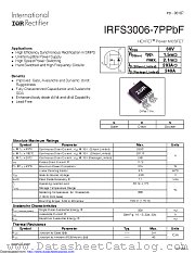 IRFS3006-7P datasheet pdf International Rectifier