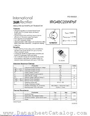 IRG4BC20WPBF datasheet pdf International Rectifier
