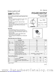 IRG4BC30KPBF datasheet pdf International Rectifier