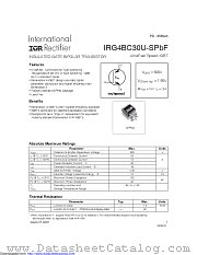 IRG4BC30U-SPBF datasheet pdf International Rectifier