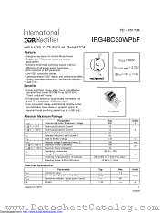 IRG4BC30WPBF datasheet pdf International Rectifier