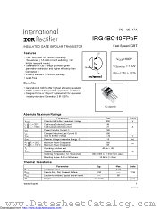 IRG4BC40FPBF datasheet pdf International Rectifier