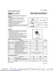 IRG4BC40WPBF datasheet pdf International Rectifier