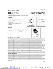 IRG4PC40SPBF datasheet pdf International Rectifier