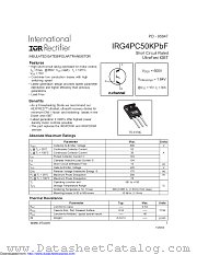 IRG4PC50KPBF datasheet pdf International Rectifier