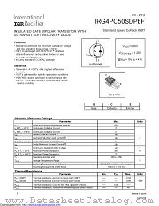IRG4PC50SDPBF datasheet pdf International Rectifier