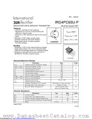 IRG4PC60U-PPBF datasheet pdf International Rectifier