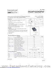 IRG4PH20KDPBF datasheet pdf International Rectifier
