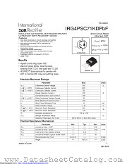 IRG4PSC71KDPBF datasheet pdf International Rectifier