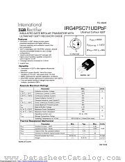 IRG4PSC71UDPBF datasheet pdf International Rectifier