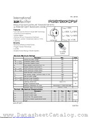 IRGIB7B60KDPBF datasheet pdf International Rectifier