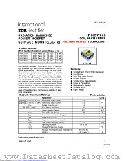 IRHE3110SCS datasheet pdf International Rectifier