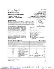 IRHM9250SCS datasheet pdf International Rectifier