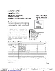 IRHYS597034CM datasheet pdf International Rectifier